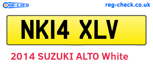 NK14XLV are the vehicle registration plates.