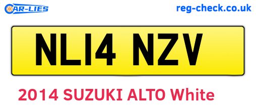 NL14NZV are the vehicle registration plates.
