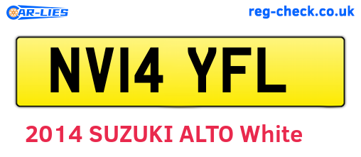 NV14YFL are the vehicle registration plates.