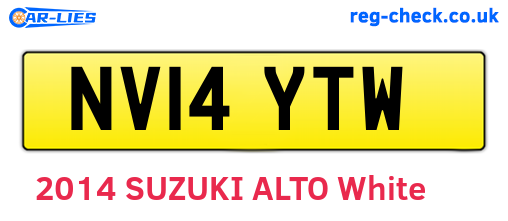 NV14YTW are the vehicle registration plates.