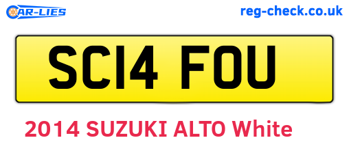 SC14FOU are the vehicle registration plates.