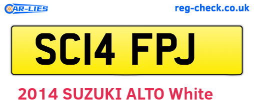 SC14FPJ are the vehicle registration plates.