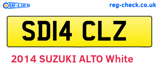SD14CLZ are the vehicle registration plates.