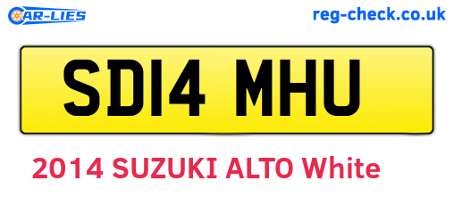 SD14MHU are the vehicle registration plates.
