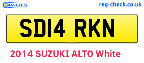 SD14RKN are the vehicle registration plates.