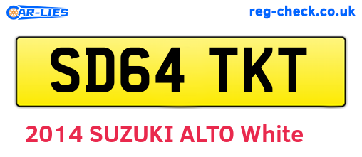 SD64TKT are the vehicle registration plates.