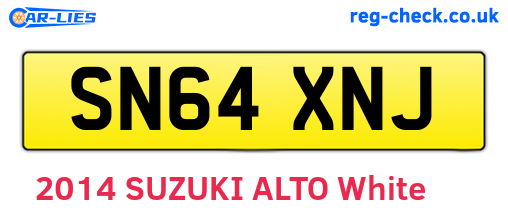 SN64XNJ are the vehicle registration plates.
