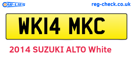 WK14MKC are the vehicle registration plates.