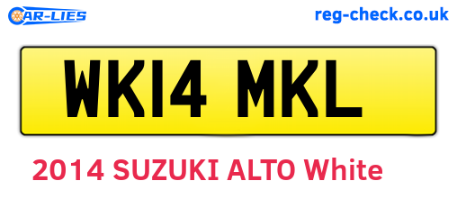 WK14MKL are the vehicle registration plates.
