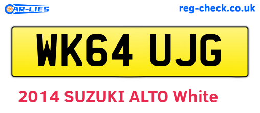 WK64UJG are the vehicle registration plates.