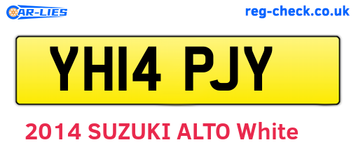 YH14PJY are the vehicle registration plates.