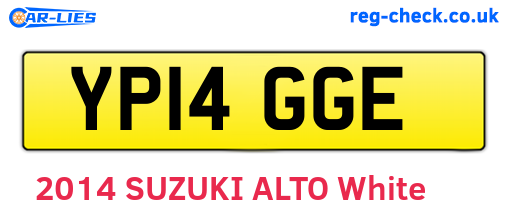YP14GGE are the vehicle registration plates.