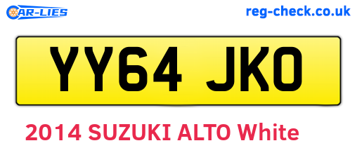 YY64JKO are the vehicle registration plates.