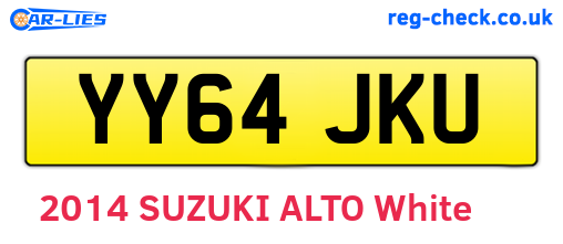 YY64JKU are the vehicle registration plates.