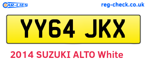 YY64JKX are the vehicle registration plates.