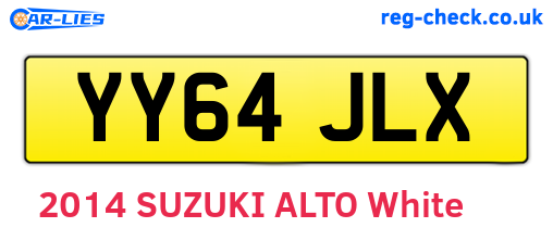 YY64JLX are the vehicle registration plates.