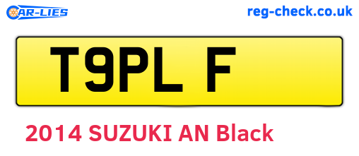 T9PLF are the vehicle registration plates.