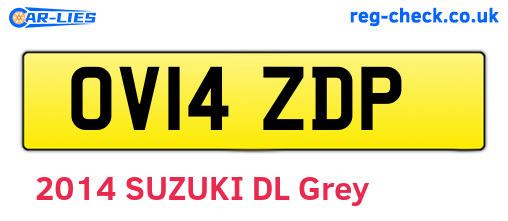 OV14ZDP are the vehicle registration plates.