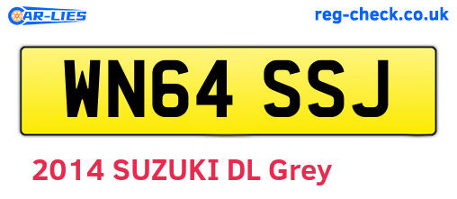 WN64SSJ are the vehicle registration plates.