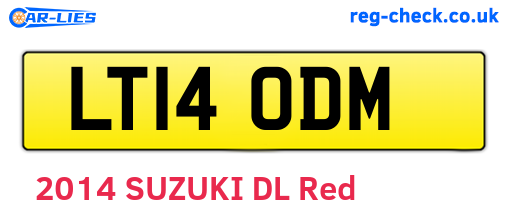LT14ODM are the vehicle registration plates.