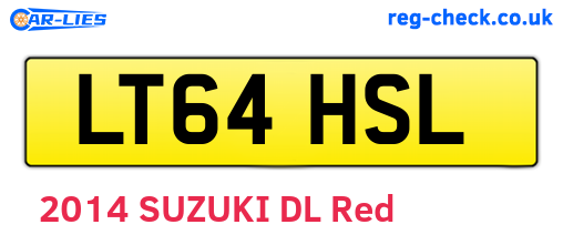 LT64HSL are the vehicle registration plates.