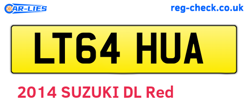LT64HUA are the vehicle registration plates.