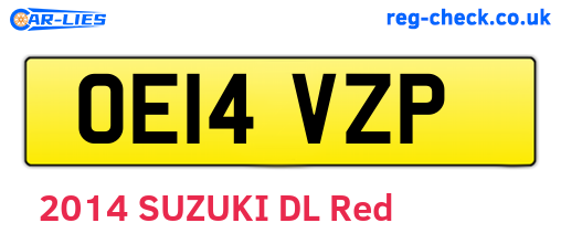 OE14VZP are the vehicle registration plates.
