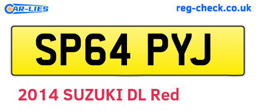 SP64PYJ are the vehicle registration plates.