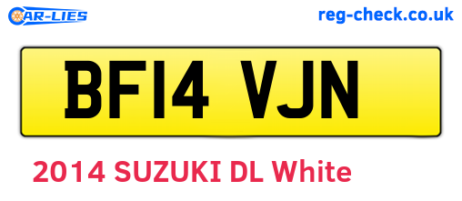 BF14VJN are the vehicle registration plates.