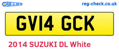 GV14GCK are the vehicle registration plates.