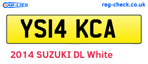 YS14KCA are the vehicle registration plates.