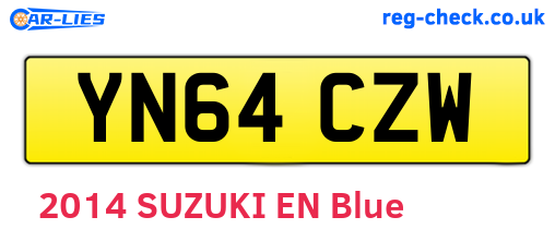 YN64CZW are the vehicle registration plates.