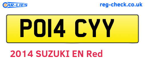 PO14CYY are the vehicle registration plates.