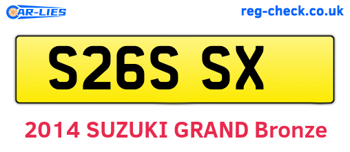 S26SSX are the vehicle registration plates.