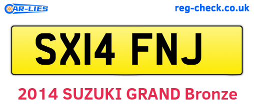 SX14FNJ are the vehicle registration plates.