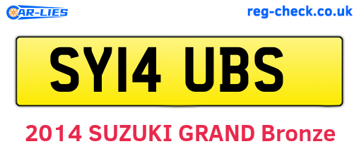 SY14UBS are the vehicle registration plates.