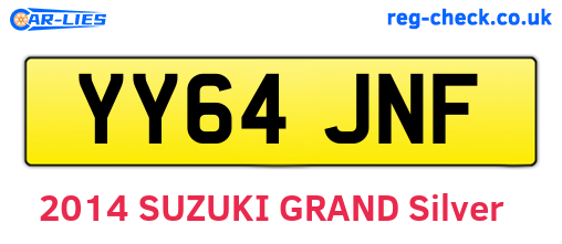 YY64JNF are the vehicle registration plates.