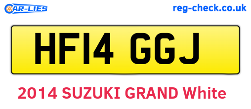 HF14GGJ are the vehicle registration plates.