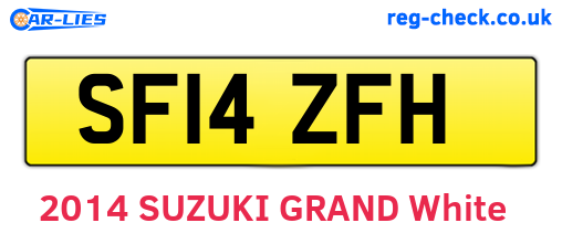 SF14ZFH are the vehicle registration plates.