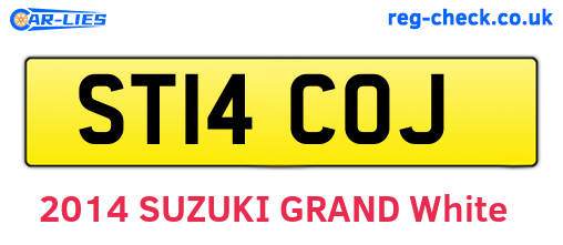 ST14COJ are the vehicle registration plates.