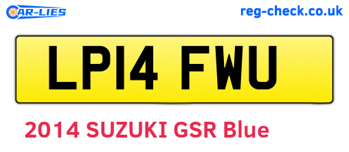 LP14FWU are the vehicle registration plates.