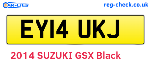 EY14UKJ are the vehicle registration plates.