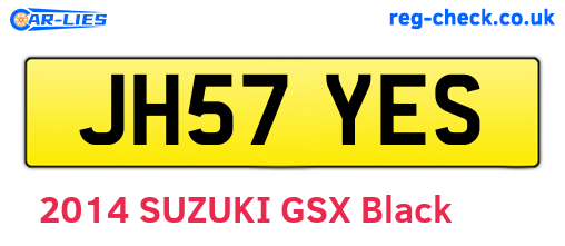 JH57YES are the vehicle registration plates.