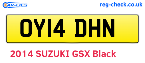 OY14DHN are the vehicle registration plates.