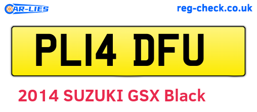 PL14DFU are the vehicle registration plates.