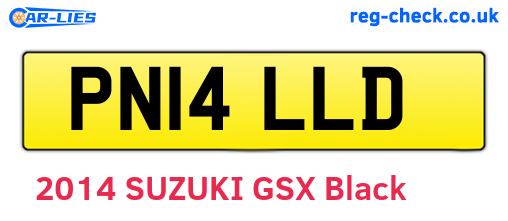 PN14LLD are the vehicle registration plates.