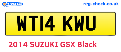 WT14KWU are the vehicle registration plates.