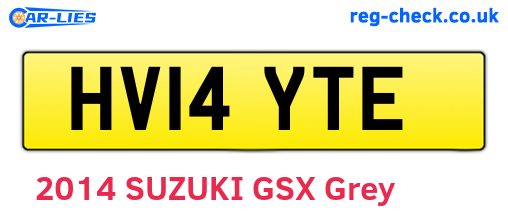 HV14YTE are the vehicle registration plates.