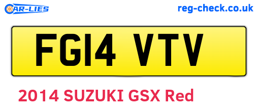 FG14VTV are the vehicle registration plates.