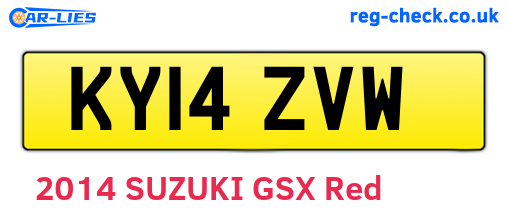 KY14ZVW are the vehicle registration plates.